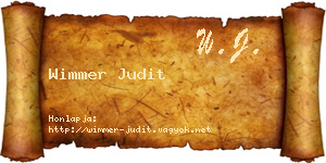 Wimmer Judit névjegykártya